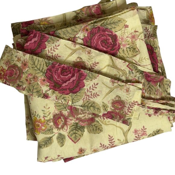 Greenland Home Antique Rose Curtain Panel Pair Set Ecru 42X84 - Picture 6 of 7